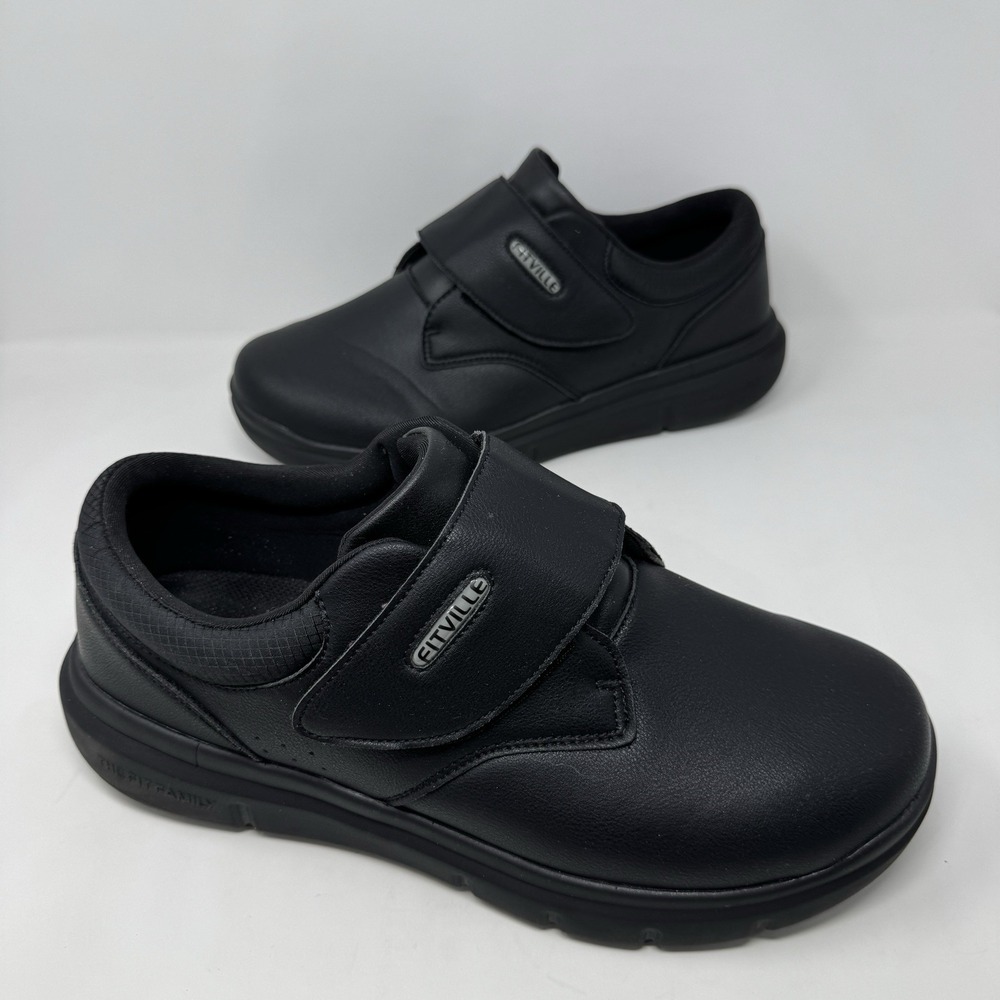 Fitville Diabetic Comfort Shoes Marca Sneakers Black Men's Size 14 W